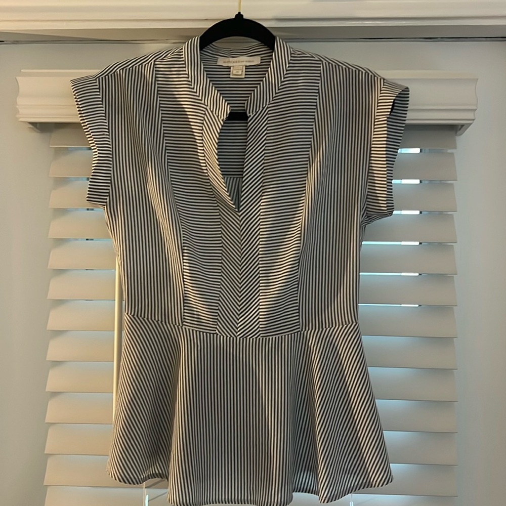 Striped peplum top